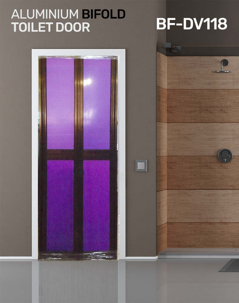 Aluminium BiFold Toilet Door BFDV118 Bifold Toilet Door Singapore