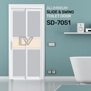 SD 7051 HDB Aluminum Slide & Swing Toilet Door