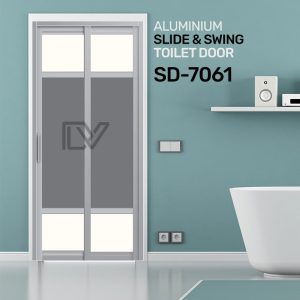 SD 7061 HDB Aluminum Slide & Swing Toilet Door