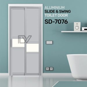 SD 7076 Aluminium Slide & Swing Toilet Door