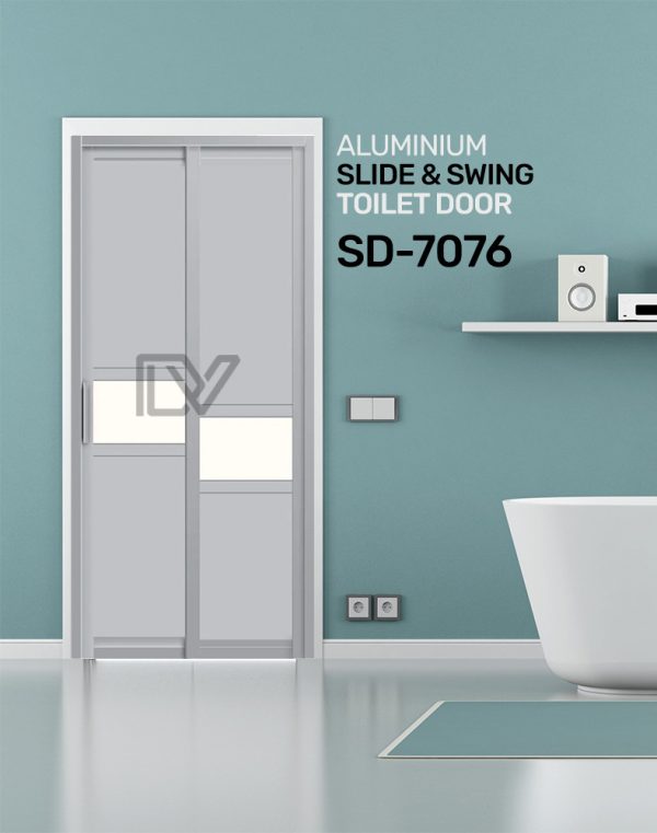 SD 7076 Aluminium Slide & Swing Toilet Door