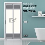 SD 7084 HDB Aluminum Slide & Swing Toilet Door