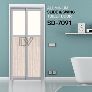 SD 7091 Aluminium Slide & Swing Toilet Door