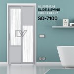 SD 7100 HDB Aluminum Slide & Swing Toilet Door