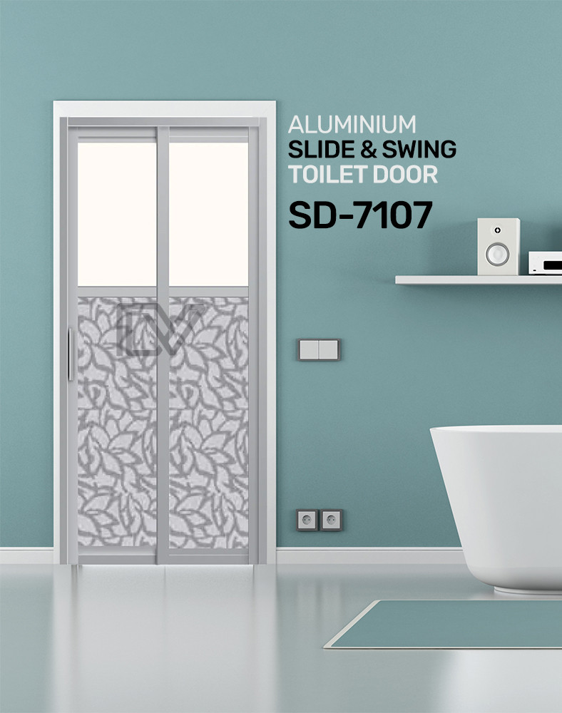 SD 7107 Aluminium Slide & Swing Toilet Door