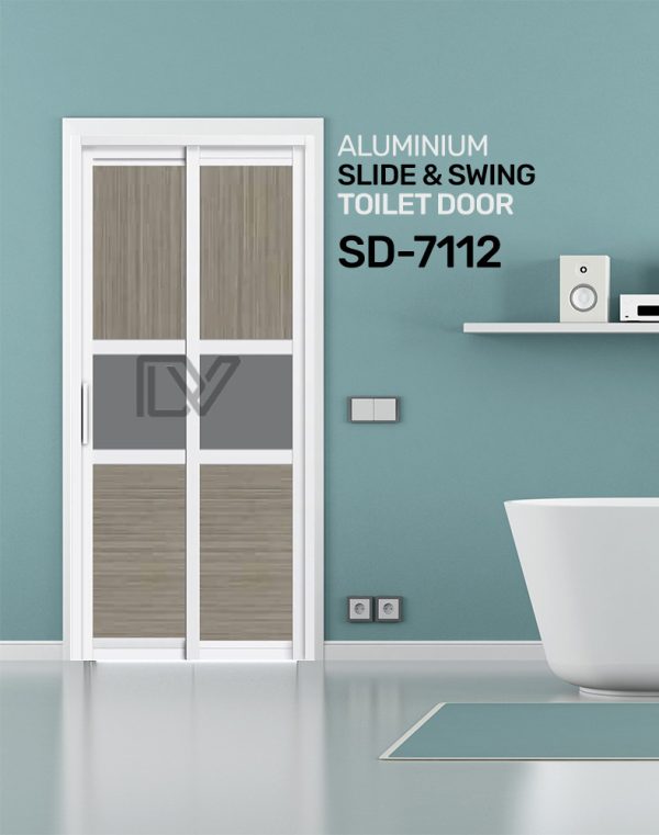 SD 7112 Aluminium Slide & Swing Toilet Door