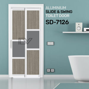 SD 7126 Aluminium Slide & Swing Toilet Door