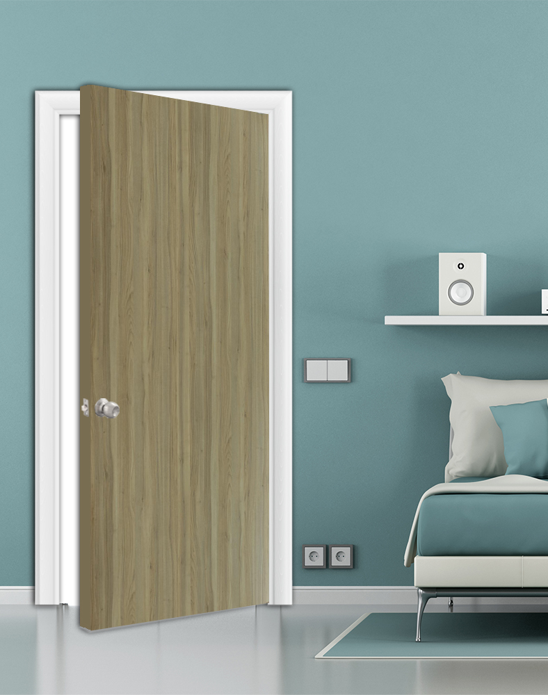Laminate-Bedroom-door-Aged Walnut (DVB-1809)