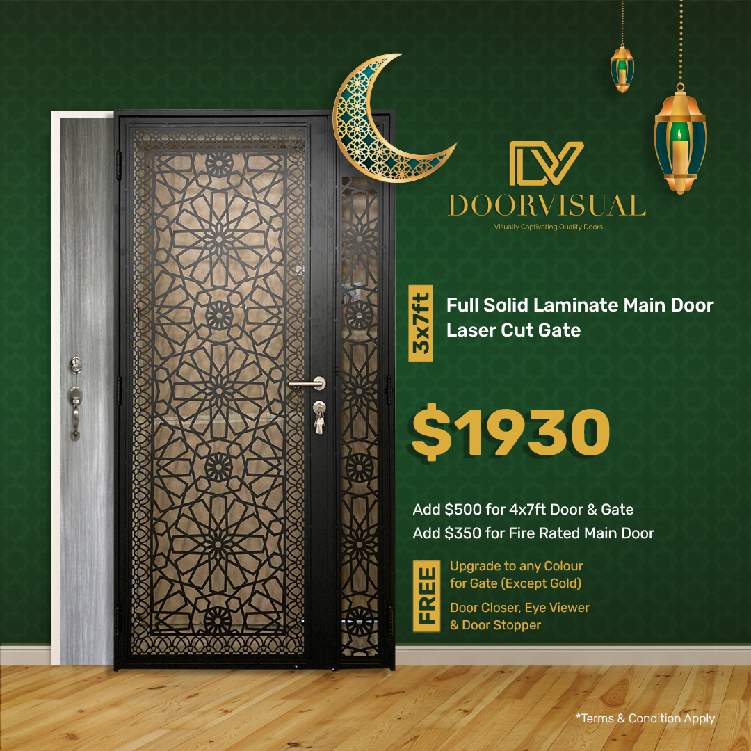 Full Solid Main Door Laser Cut Gate Bundle