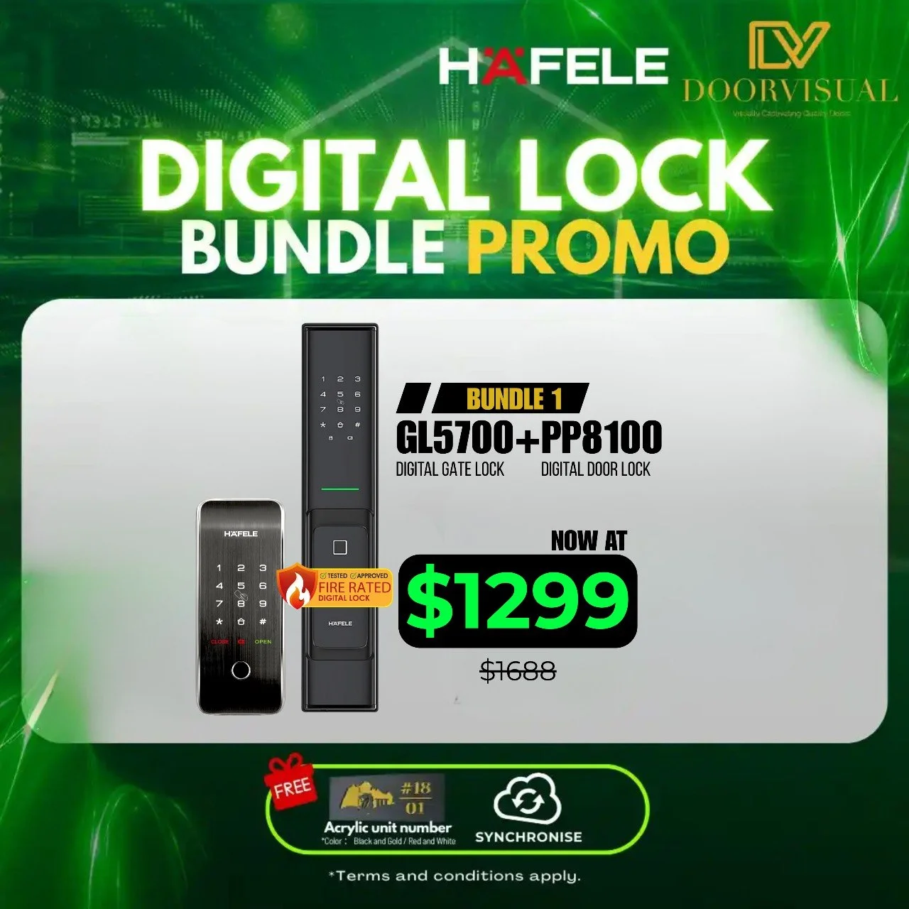 Hafele digital lock bundle promo